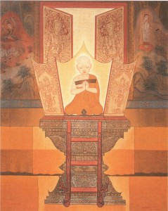 Buddhist Novice Monk Teaching