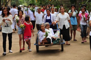 Old Women Being Carried at Wat Pah Pong