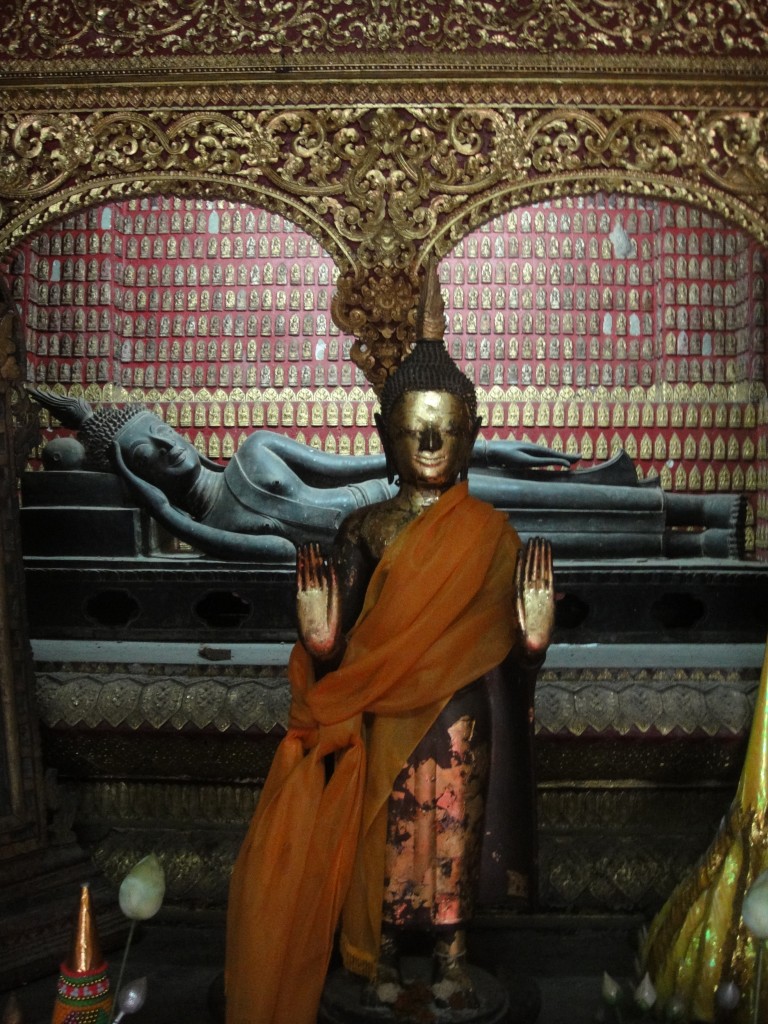 Reclining Buddha Shrine in the Red Chapel, Wat Xieng Thong, Luang Prabang