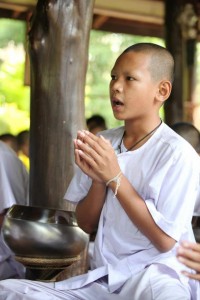 Buddhist Ordination Candidate Chanting