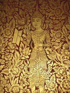 Wall Painting on a Door from a Monastery in Chiang Mai